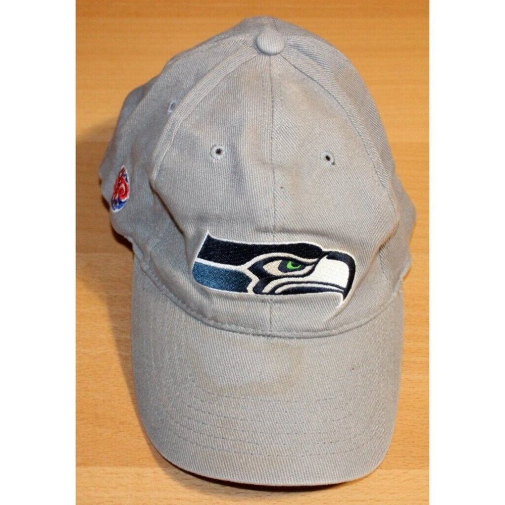 NFL Football Seattle Seahawks Boston Pizza Logo Baseball Stretch Hat Cap Gray